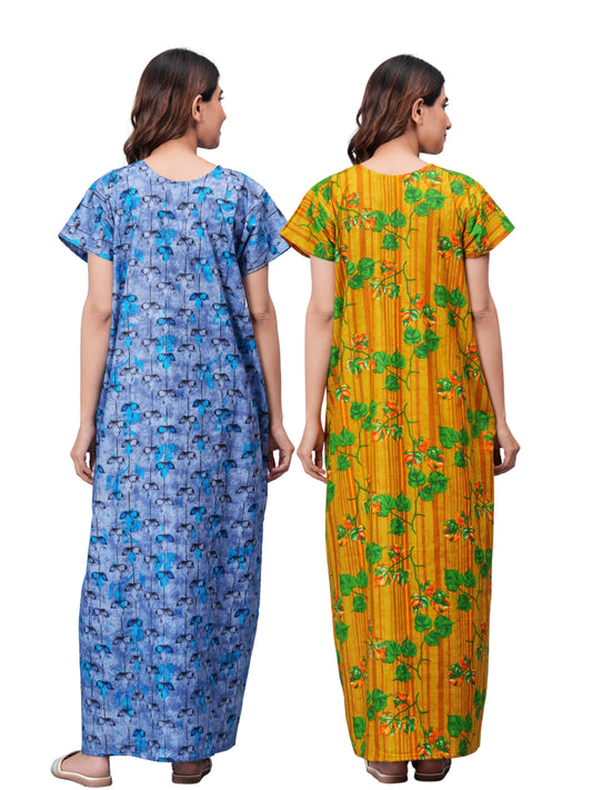 Women's Cotton Nighty Combo Pack of 2
