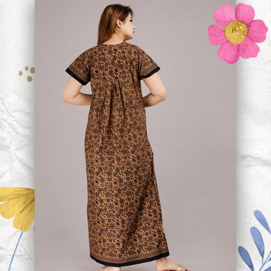 Women's Cotton Nightgown, Jaipuri Print