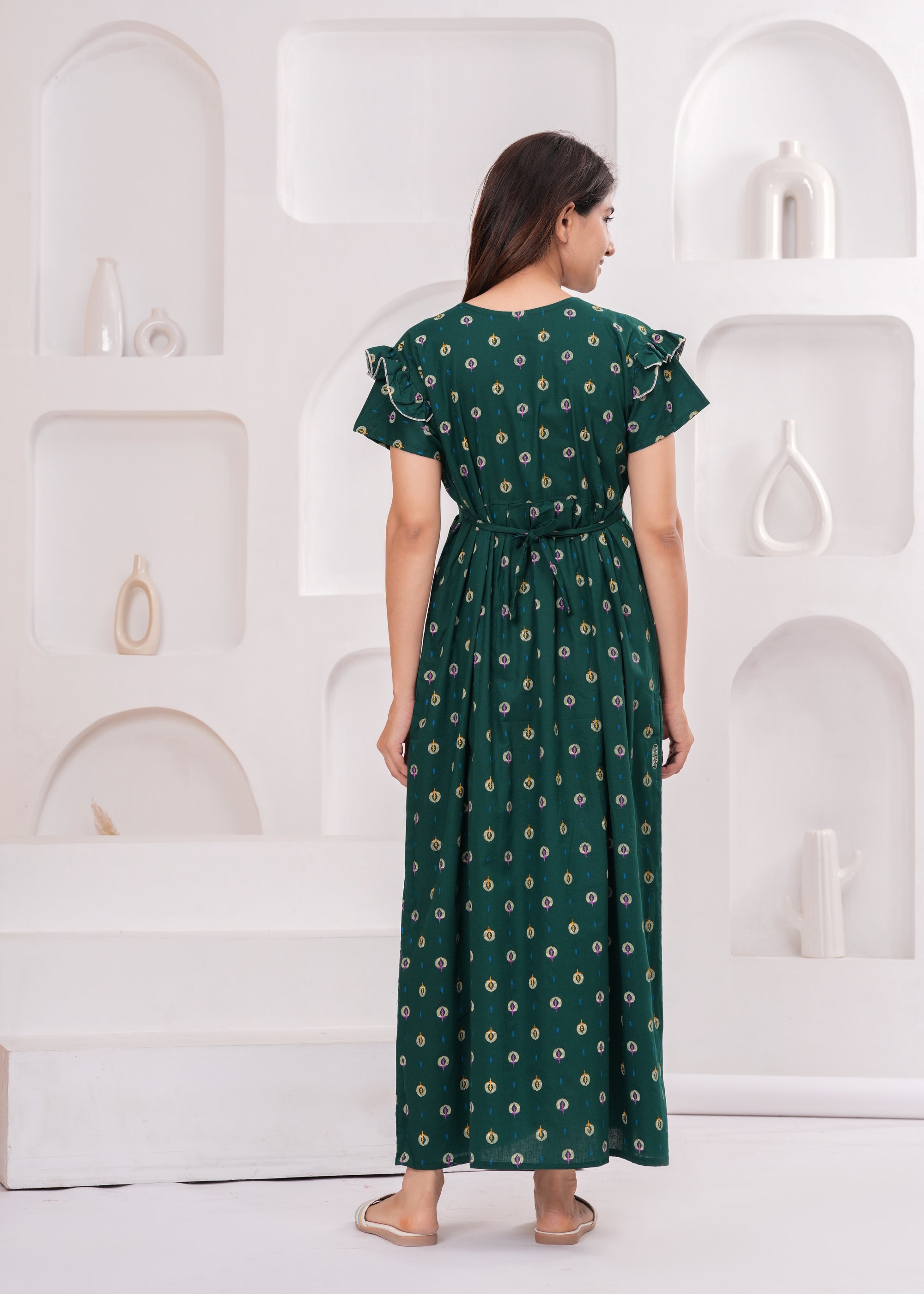 Frock Style Cotton Nightgown for Women