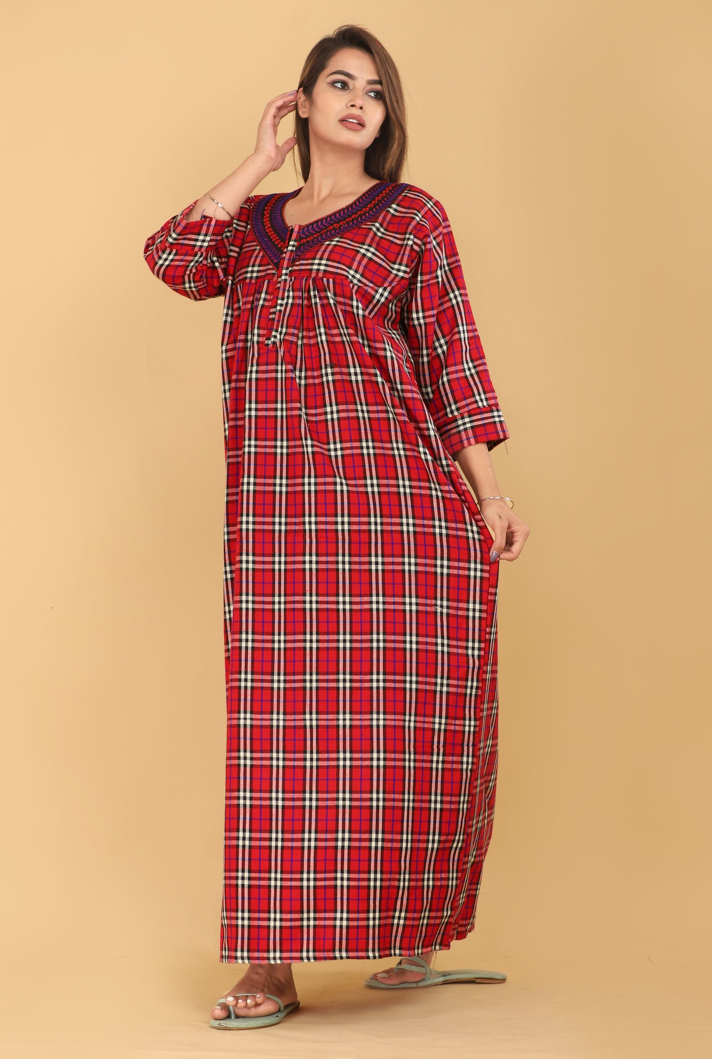 Red and Black Plaid Cotswool