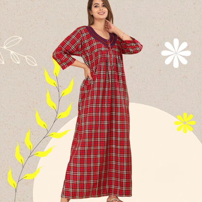 Red and Black Plaid Cotswool