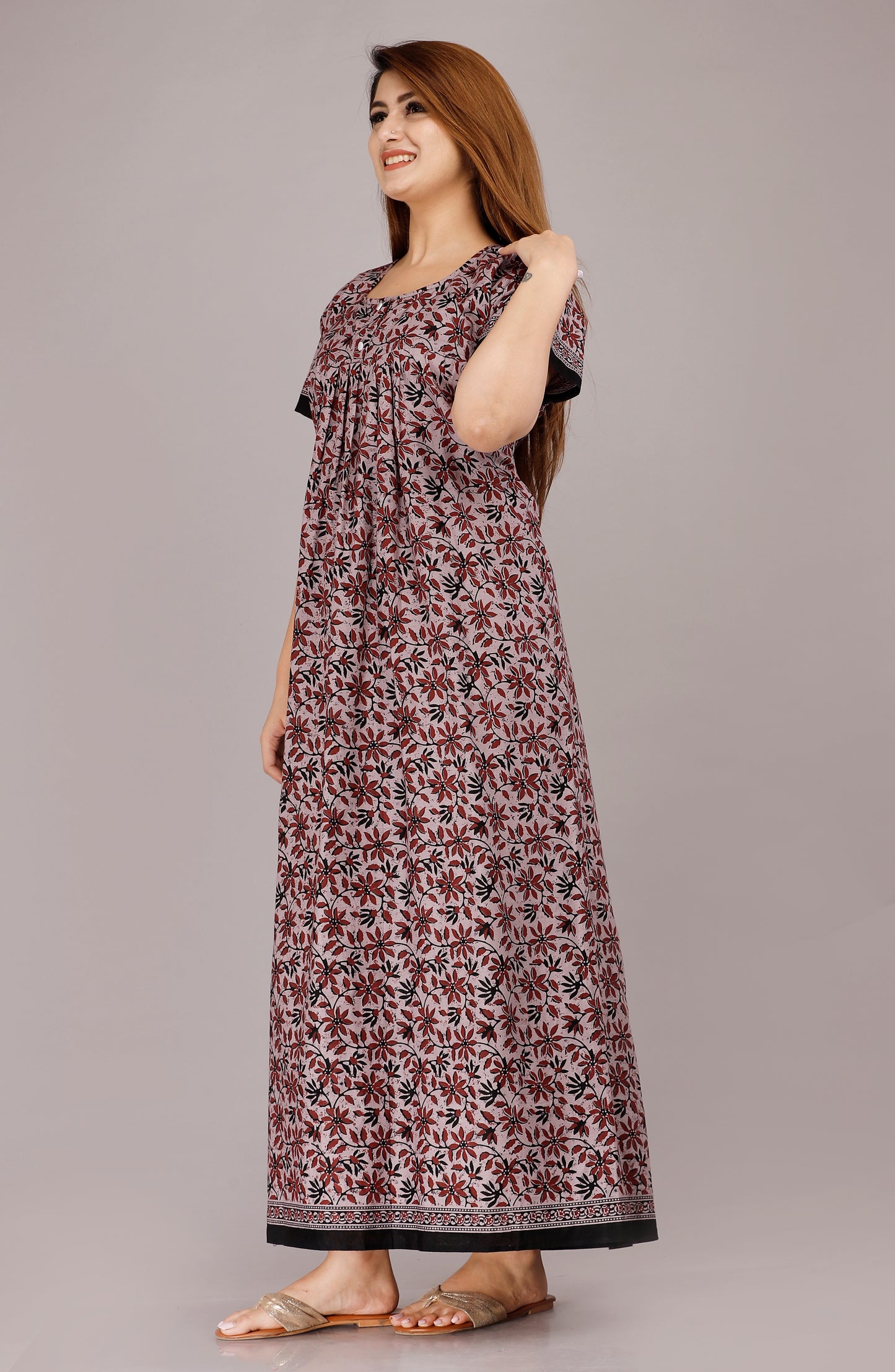 Women’s Cotton Jaipuri Nighty Combo Pack of 2