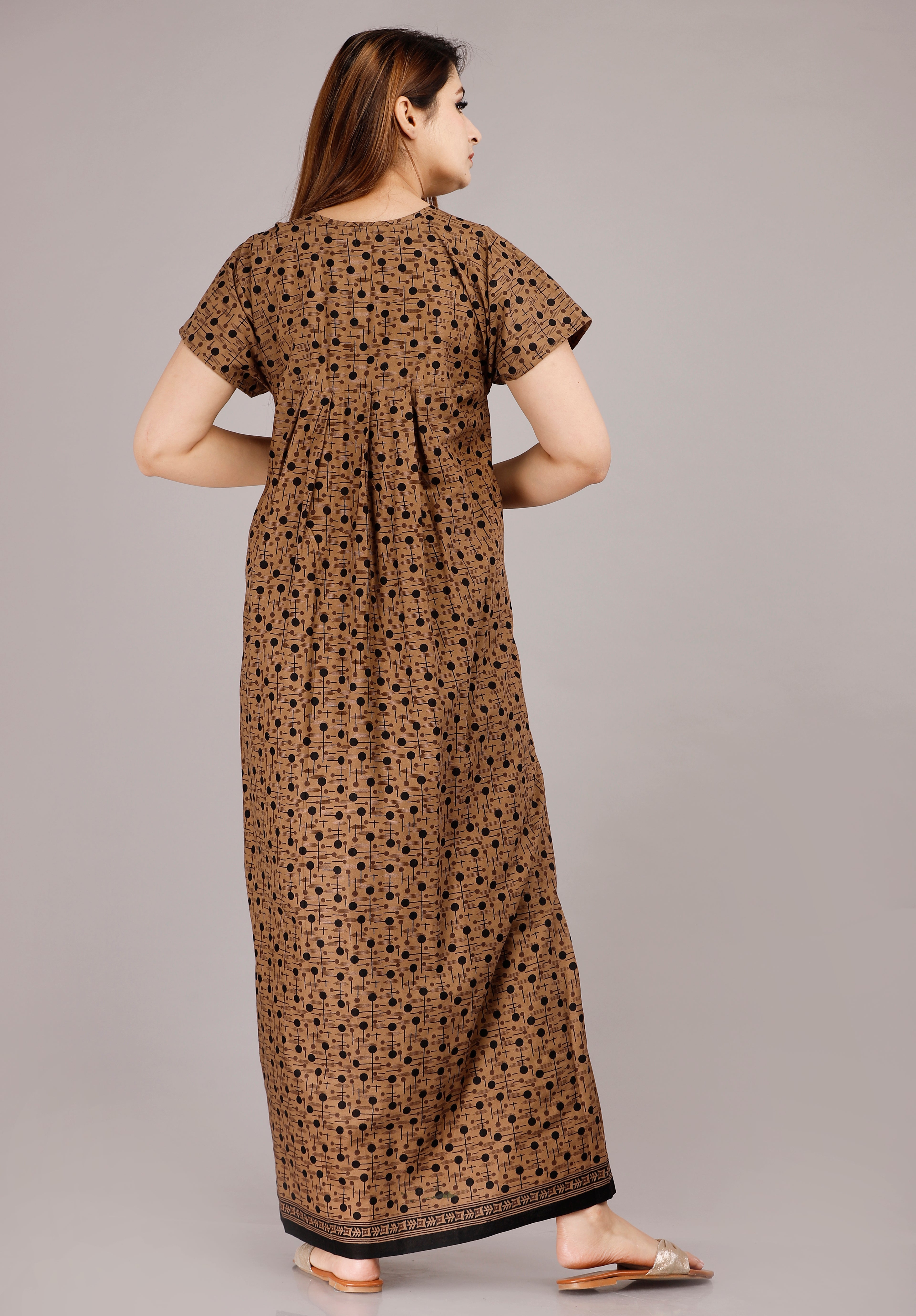 Women's Cotton Nightgown, Jaipuri Print,