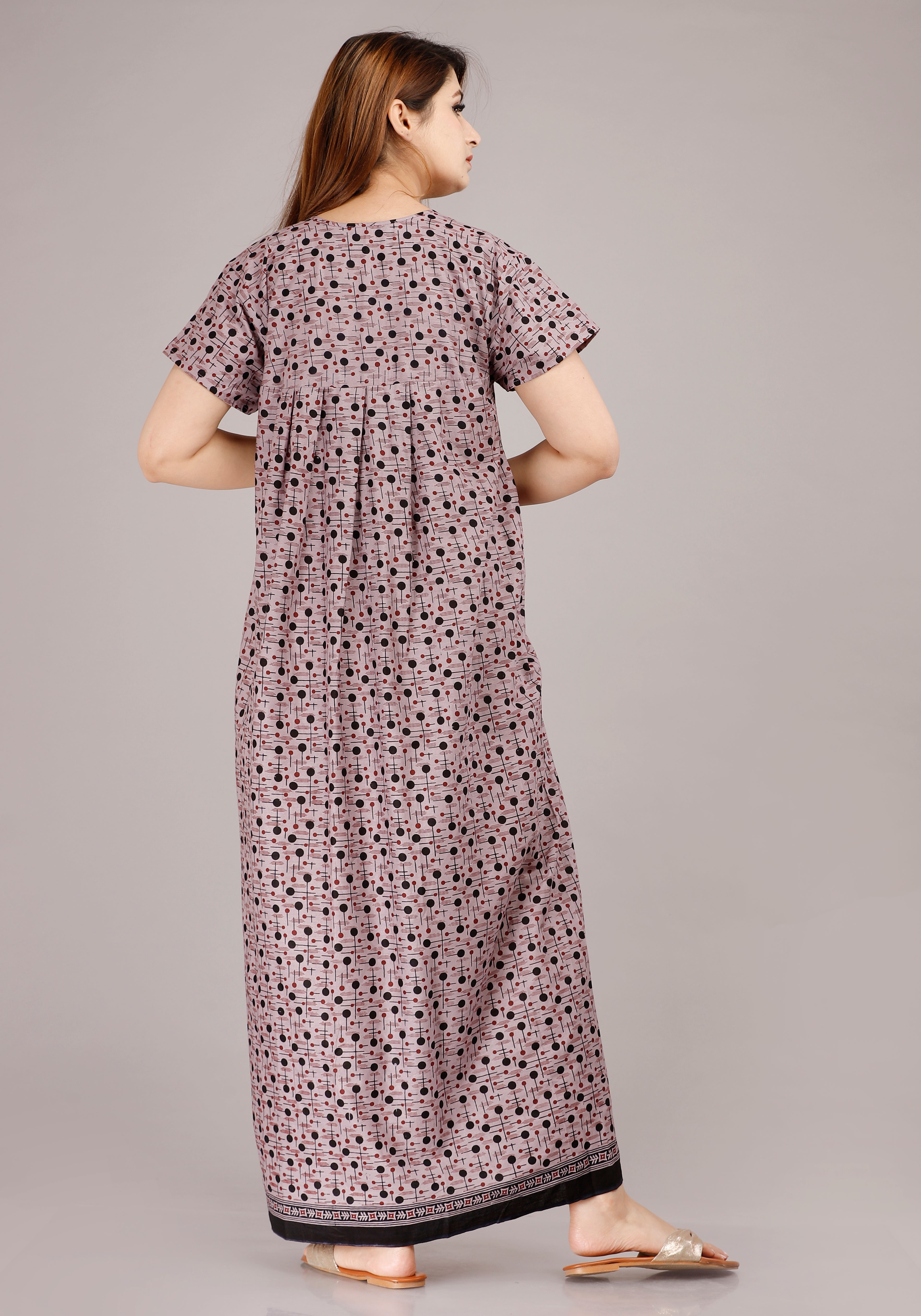 Women's Cotton Nightgown, Jaipuri Print