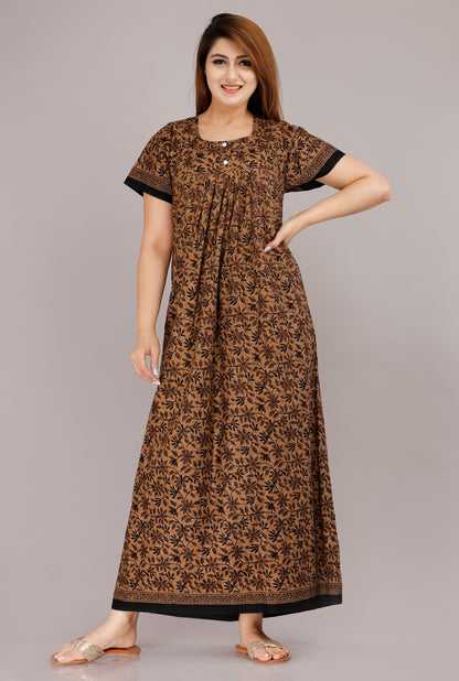 Women’s Cotton Jaipuri Nighty Combo Pack of 2