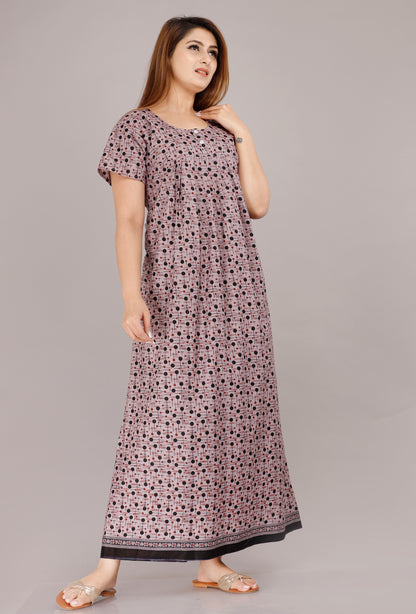 Women’s Cotton Jaipuri Nighty Combo Pack of 2