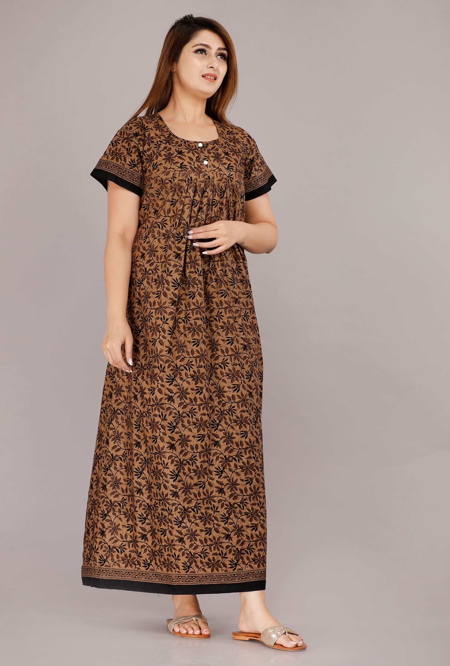 Women’s Cotton Jaipuri Nighty Combo Pack of 2