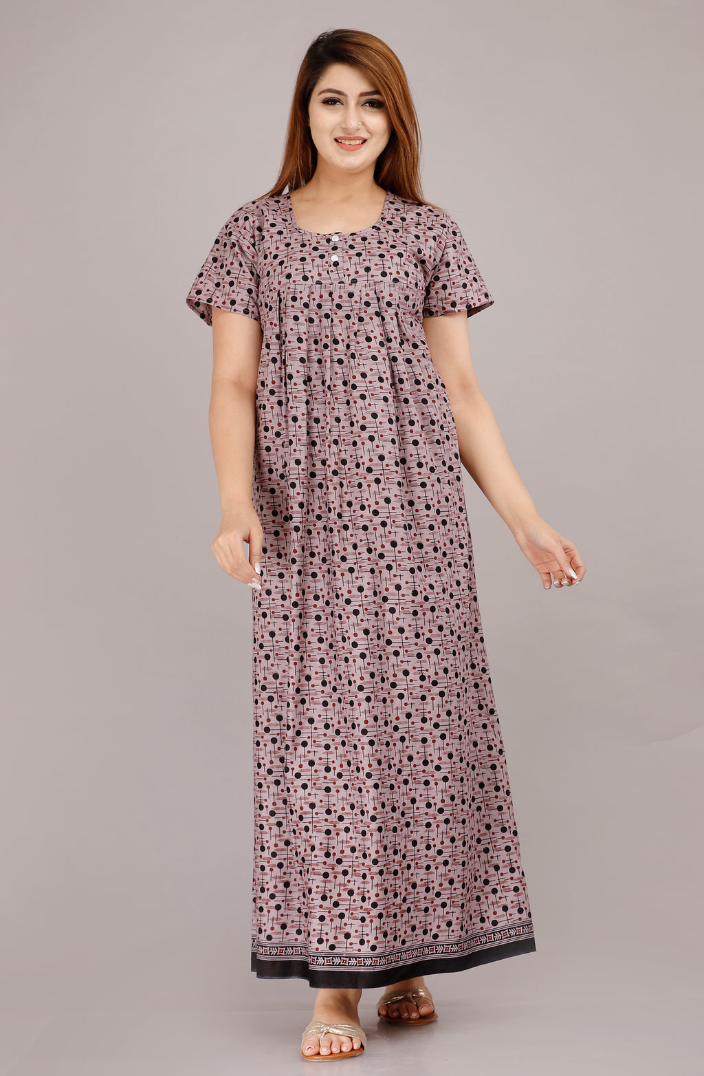 Women’s Cotton Jaipuri Nighty Combo Pack of 2