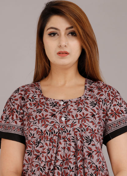 Women’s Cotton Jaipuri Nighty Combo Pack of 2