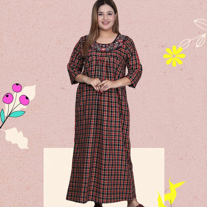 HARGUN NIGHT WEAR Cotswool Floor Length Nightgown
