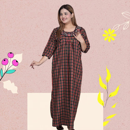 HARGUN NIGHT WEAR Cotswool Floor Length Nightgown