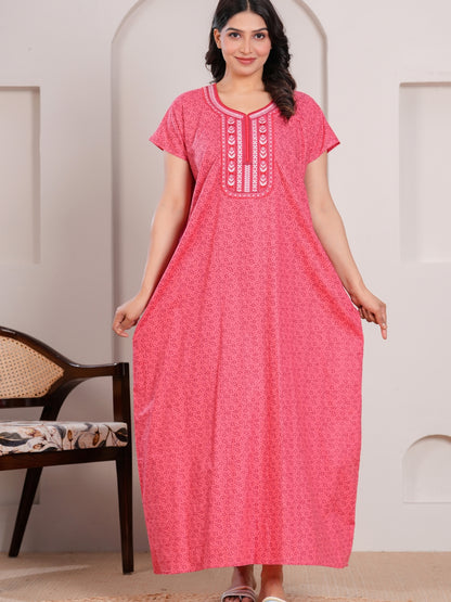 Nightgown for Women,(MEGENTA Pink)