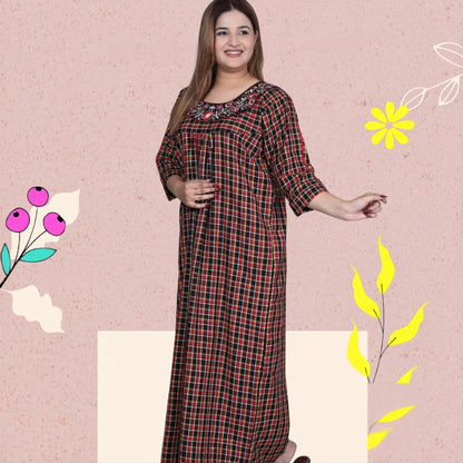 HARGUN NIGHT WEAR Cotswool Floor Length Nightgown