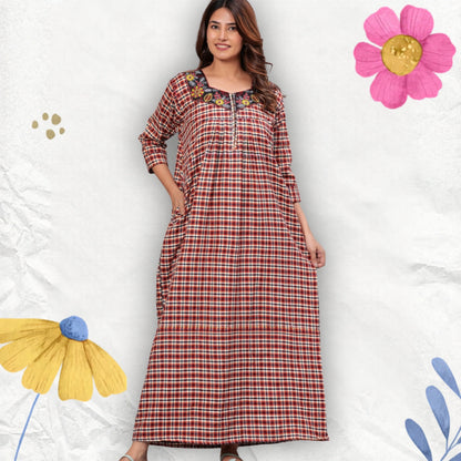 Women’s Cotswool Checkered Nightgown