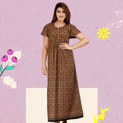 Women’s Cotton Jaipuri Nighty Combo Pack of 2