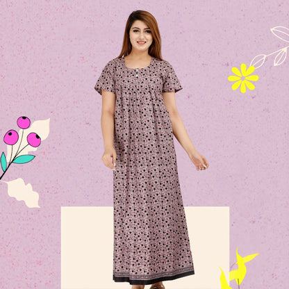 Women’s Cotton Jaipuri Nighty Combo Pack of 2