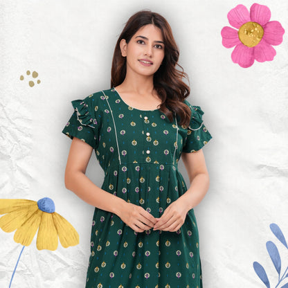 Frock Style Cotton Nightgown for Women