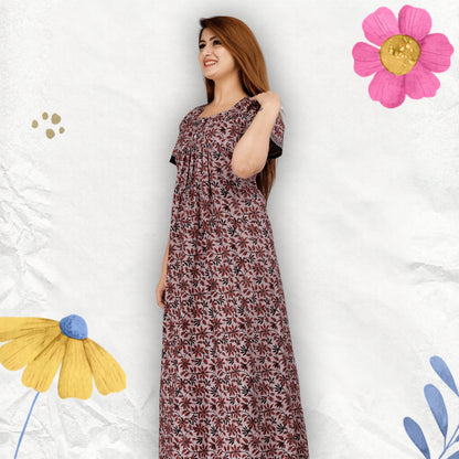 Women’s Cotton Jaipuri Nighty Combo Pack of 2