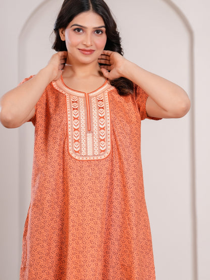 Nightgown for Women(Tangerine Orange)