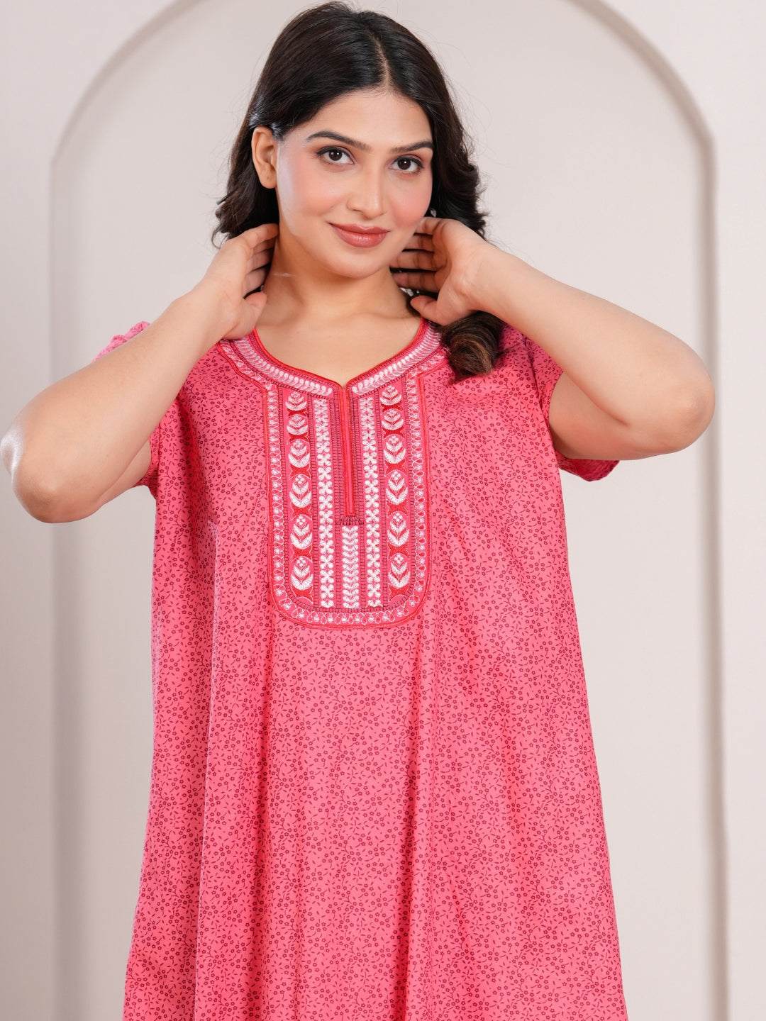 Nightgown for Women,(MEGENTA Pink)