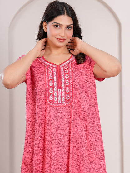 Nightgown for Women,(MEGENTA Pink)