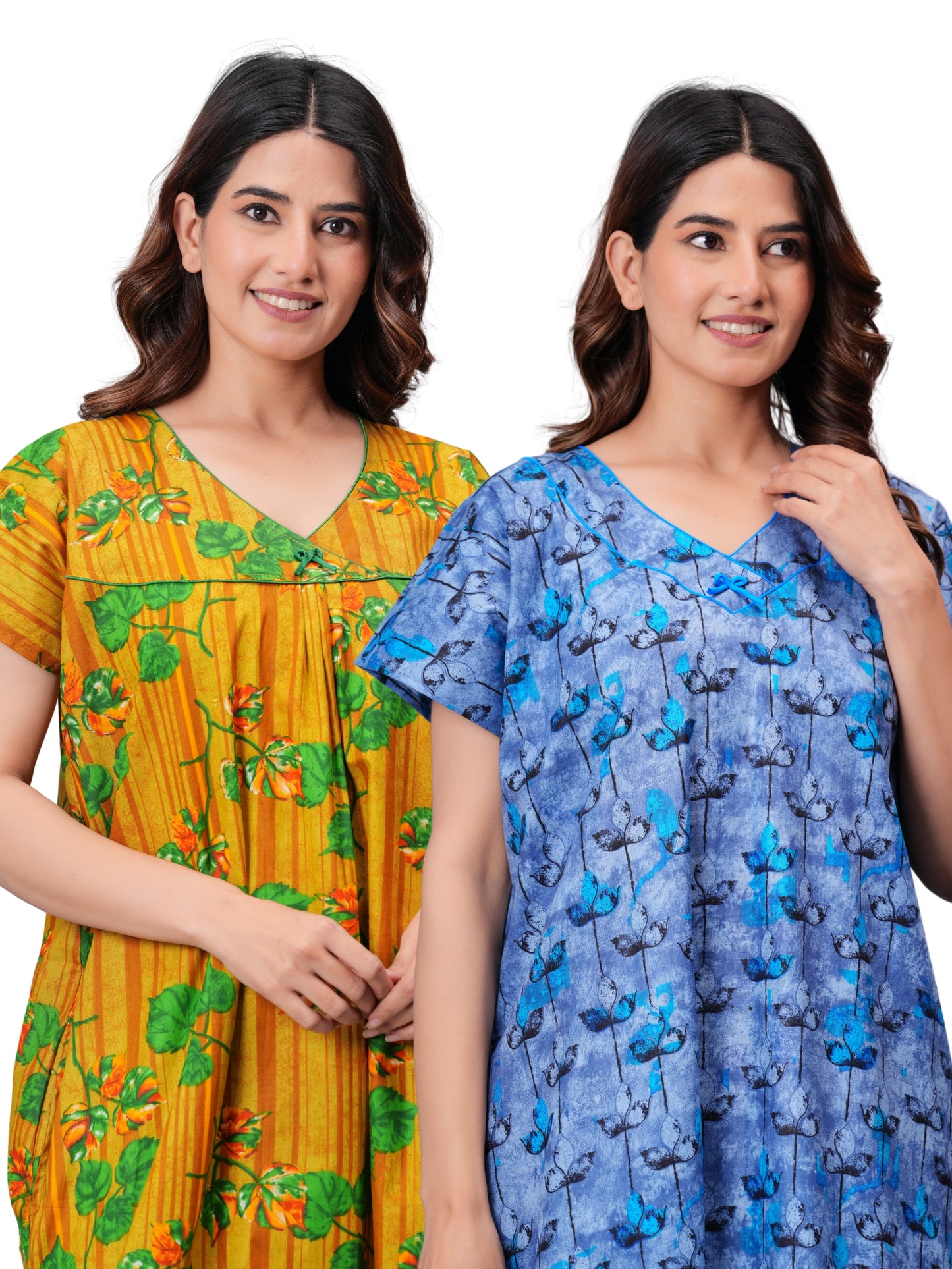 Women's Cotton Nighty Combo Pack of 2