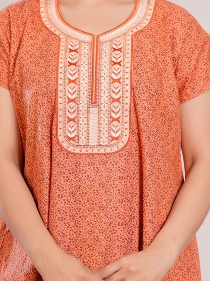 Nightgown for Women(Tangerine Orange)