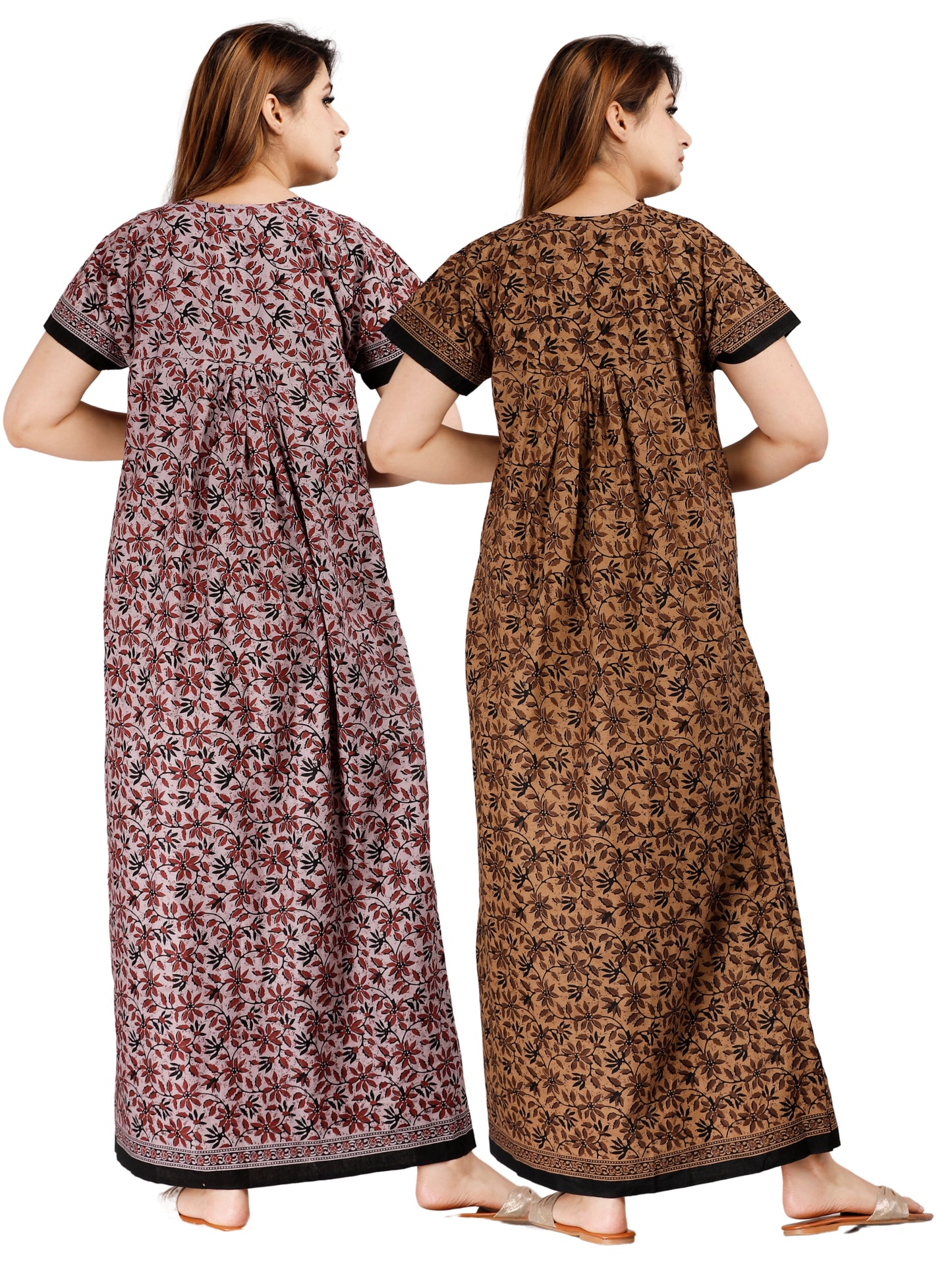 Women’s Cotton Jaipuri Nighty Combo Pack of 2