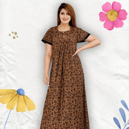 Women’s Cotton Jaipuri Nighty Combo Pack of 2