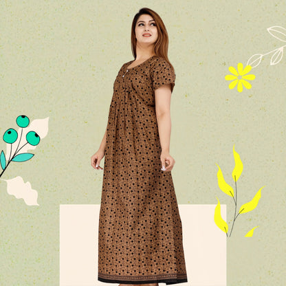 Women's Cotton Nightgown, Jaipuri Print,