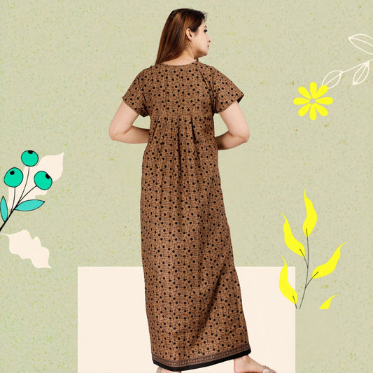 Women's Cotton Nightgown, Jaipuri Print,