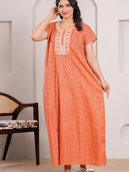 Nightgown for Women(Tangerine Orange)