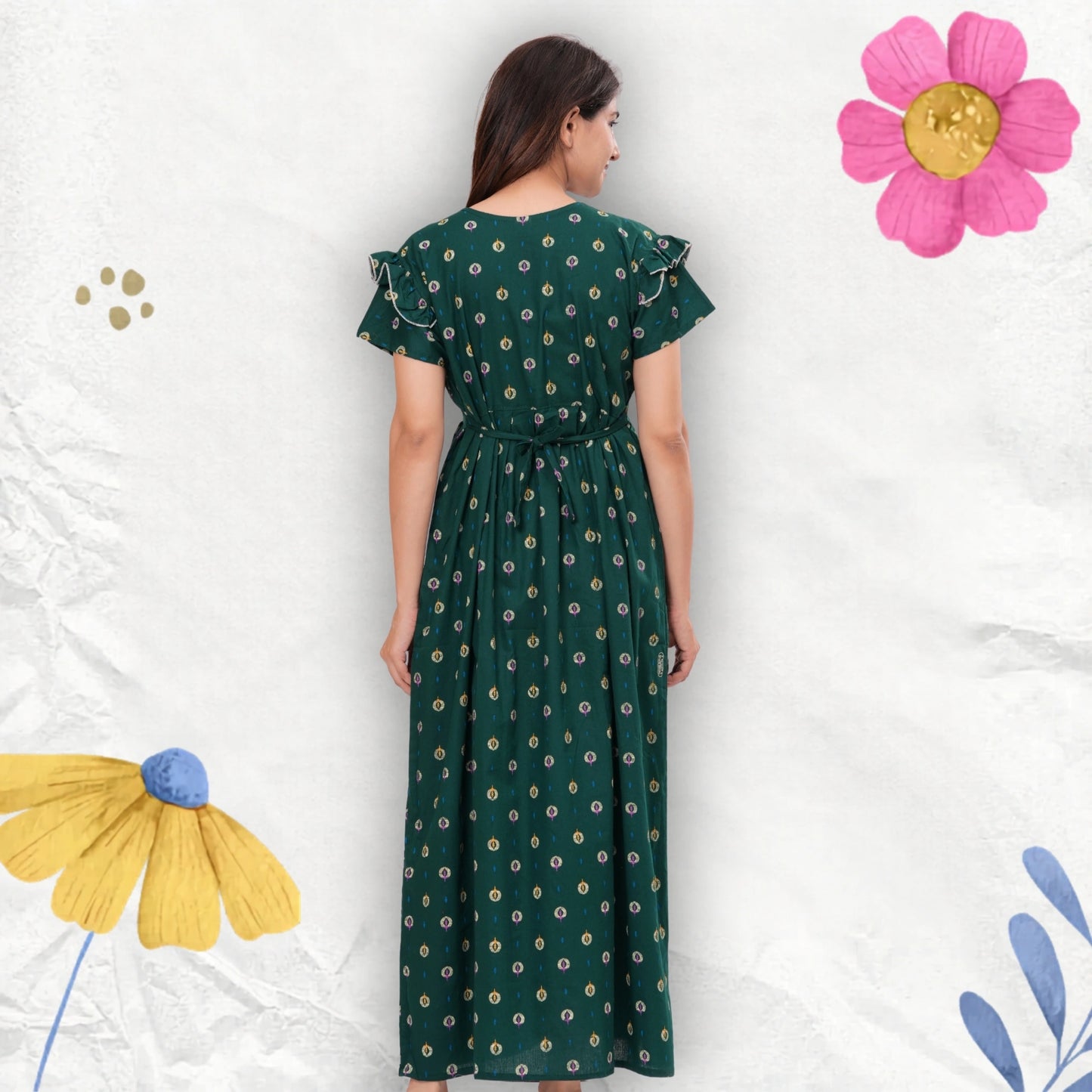 Frock Style Cotton Nightgown for Women