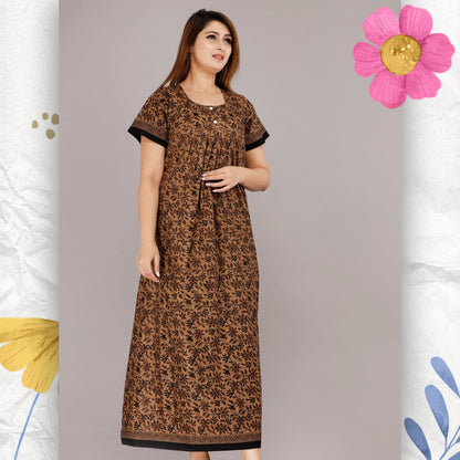 Women's Cotton Nightgown, Jaipuri Print