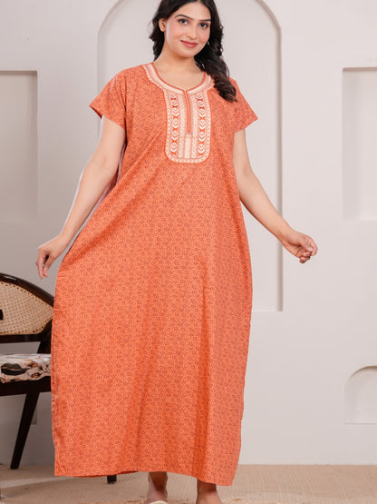 Nightgown for Women(Tangerine Orange)