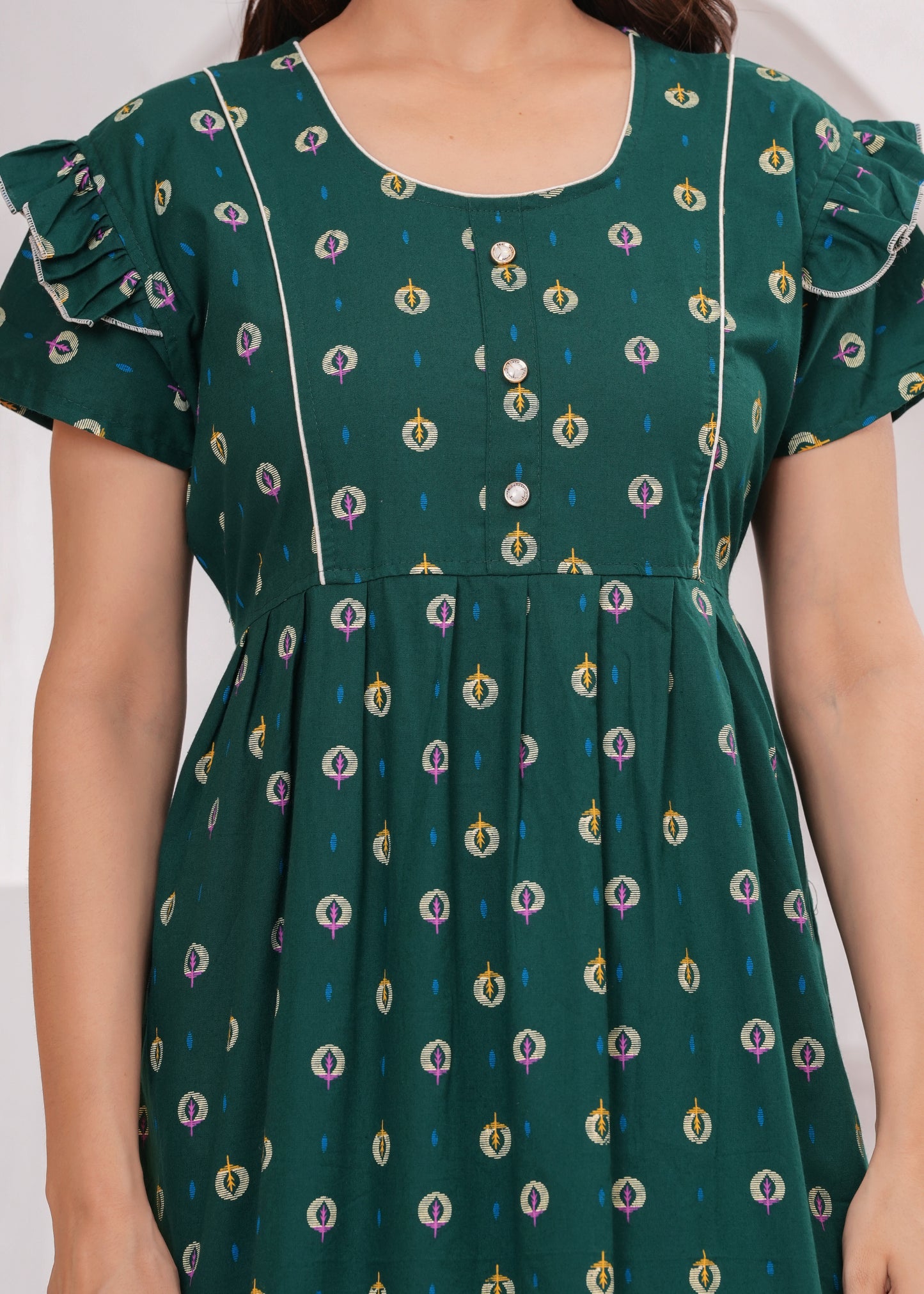 Frock Style Cotton Nightgown for Women