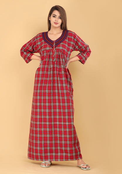 Red and Black Plaid Cotswool